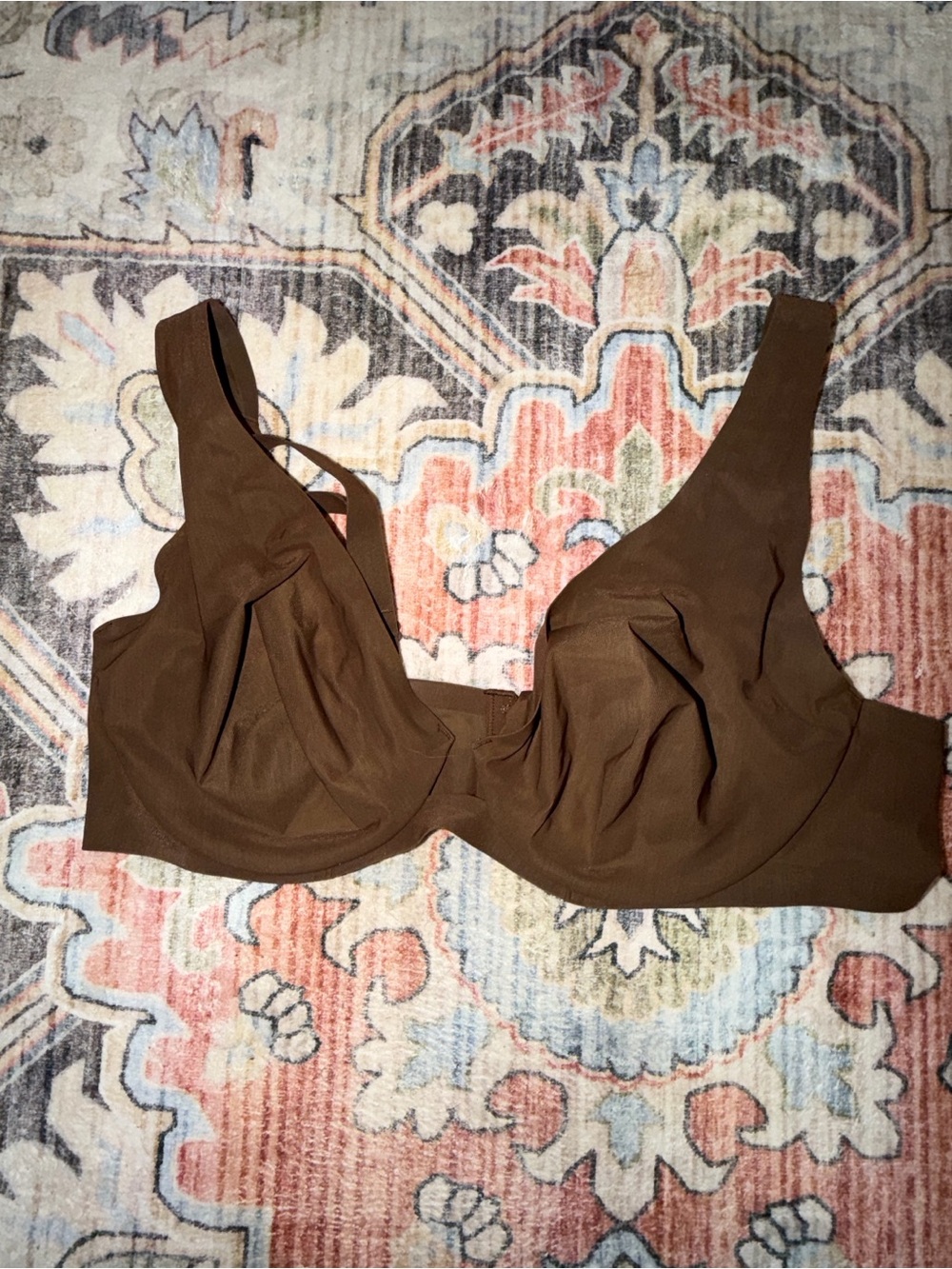 SKIMS Brown Underwire Scoop Bra